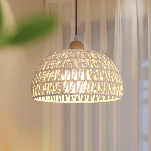 Original wood cream style rattan chandelier