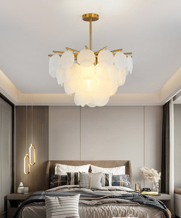 Lustre coquille crème français