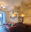 Retro tea-colored glass dining room bedroom chandelier