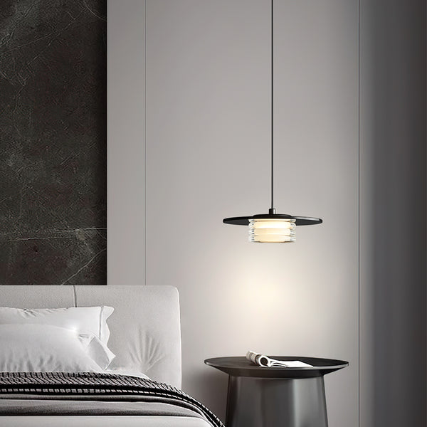 Nordic simple black bedroom bedside chandelier