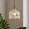 Copper Vintage Crystal Glass Chandelier