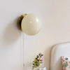 Retro cream style glass ball bedside corridor wall lamp