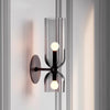Nordic creative double head glass bedroom corridor wall lamp