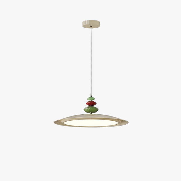 Lustre de salle à manger en forme de soucoupe volante de style crème