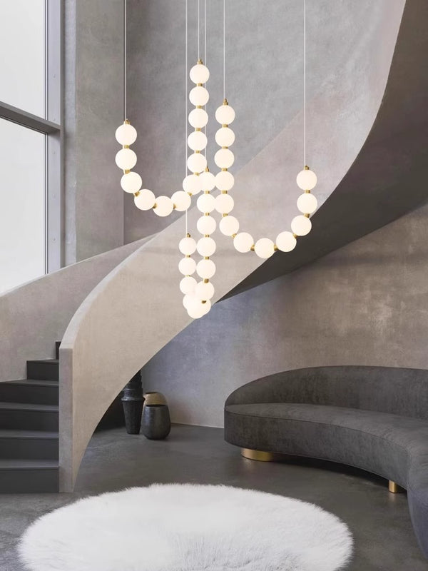 Cream style all-copper magic bean chandelier
