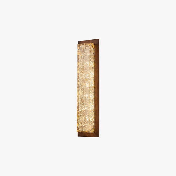 Applique de chevet de couloir à longue bande en bois massif