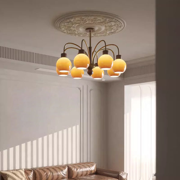 Cream style vintage persimmon chandelier