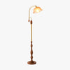 French vintage walnut floor lamp