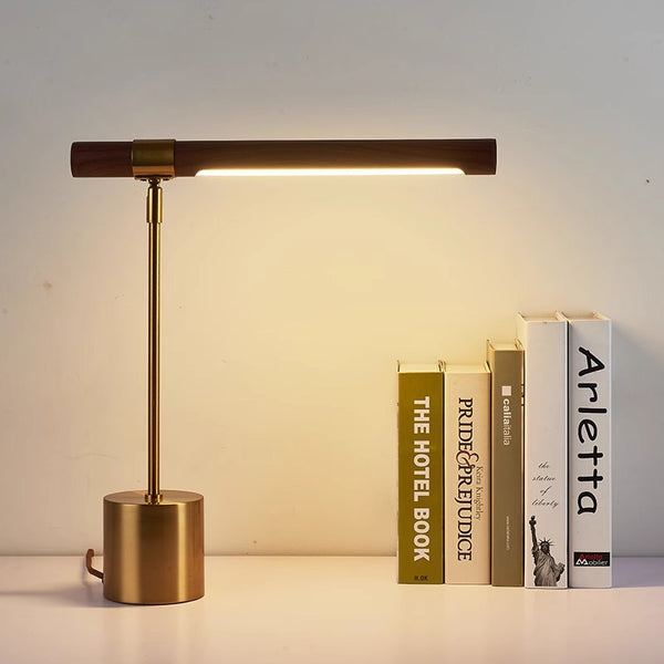 Creative personality wood grain bedside desk lamp