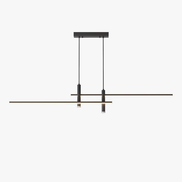 Minimalist one-word long strip chandelier