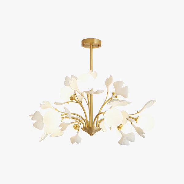 Cream Style Copper Ceramic Chandelier
