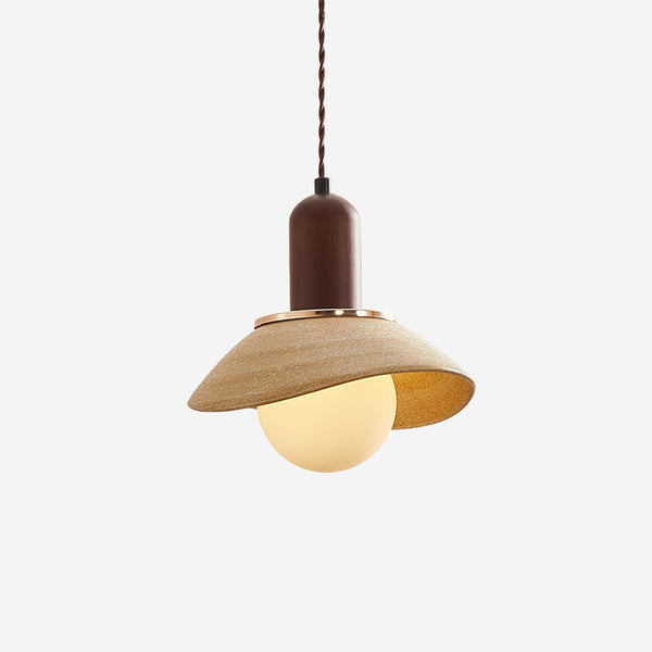 Wabi-sabi style ceramic bedroom pendant light