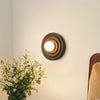 Wandlampe aus Massivholz im japanischen Stil mit Wasserkräuselungen