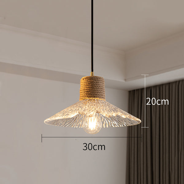 Kronleuchter aus Holzwindglas im japanischen Stil