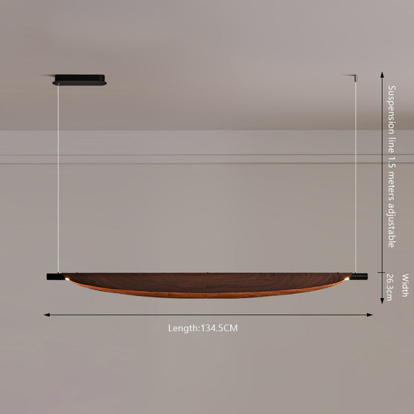 Lustre de salle à manger rétro créatif et personnalisé en forme de feuille
