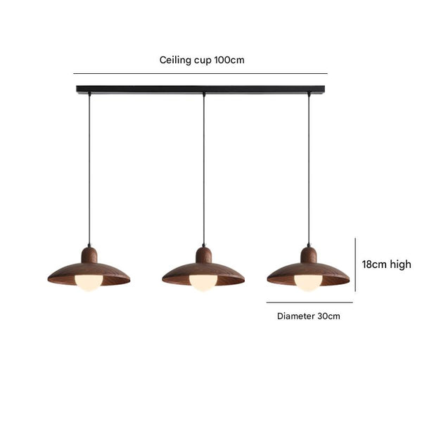 Japanese retro log style restaurant chandelier