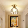 European style copper home decoration corridor entrance balcony small ceiling lamp