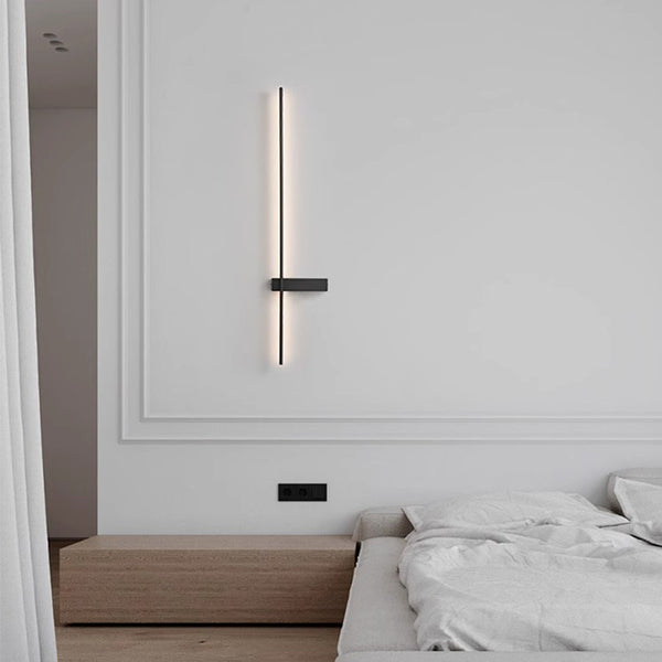 Minimalist all-copper long strip wall lamp