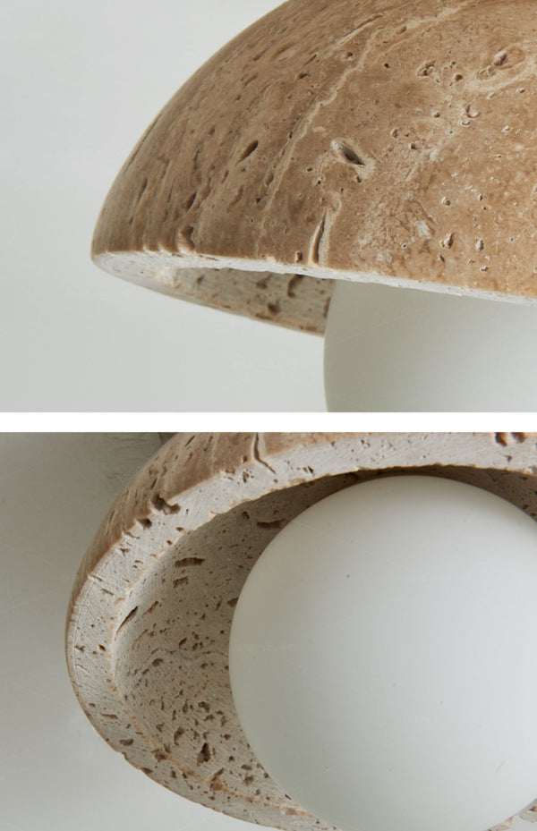 Plafonnier d'allée en travertin jaune