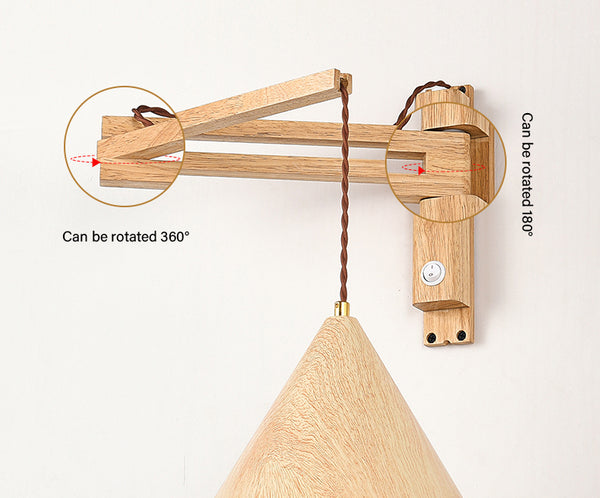 Retro versenkbare Schwenkarm-Wandlampe