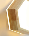 Creative solid wood LED ceiling lamp
