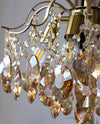 French retro glass chandelier