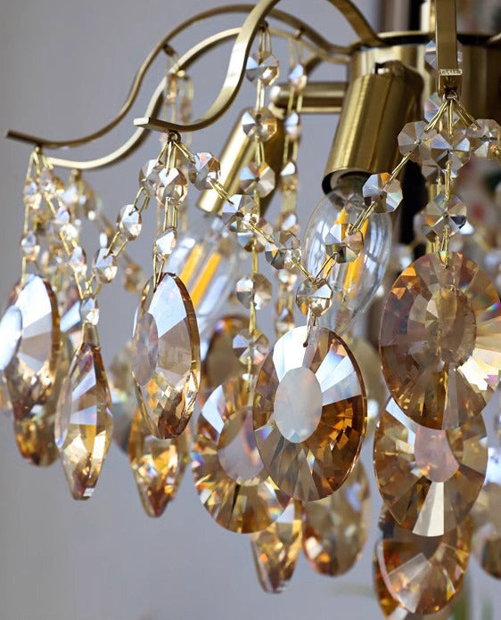 French retro glass chandelier