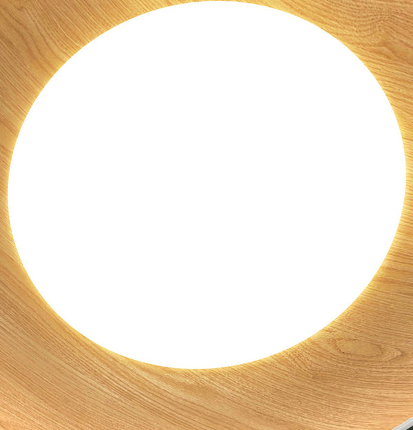 Nordische kreative Deckenlampe mit Holzmaserung