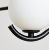 Lustre noir en forme de haricot magique long