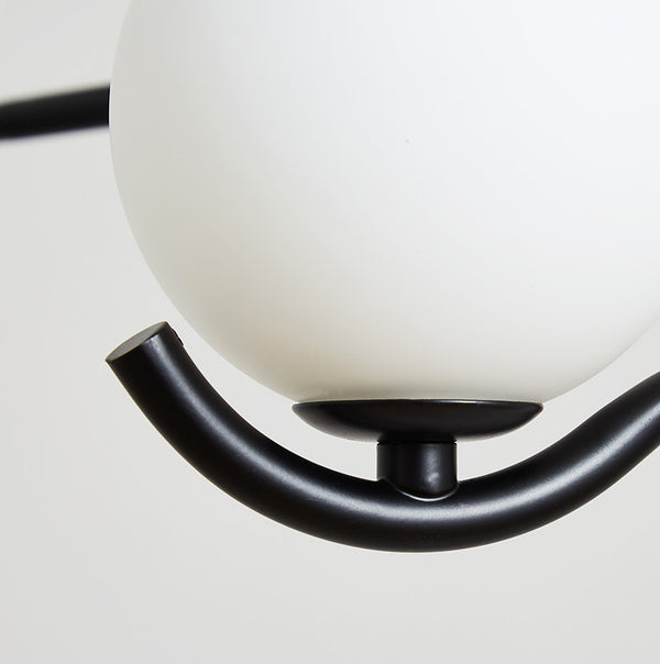 Lustre noir en forme de haricot magique long
