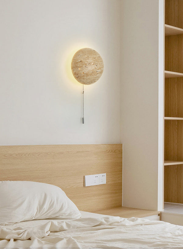 Yellow Travertine Bedroom Wall Lamp