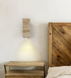 Gelbe Nachttisch-Wandlampe aus Travertin