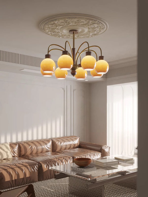 Cream style vintage persimmon chandelier