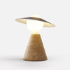 Japanese yellow travertine table lamp