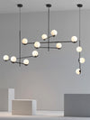 Lustre noir en forme de haricot magique long