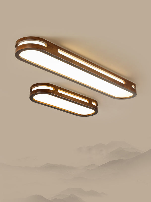 Solid wood LED ceiling light strip