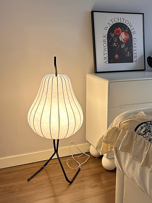 Cream style pear floor lamp