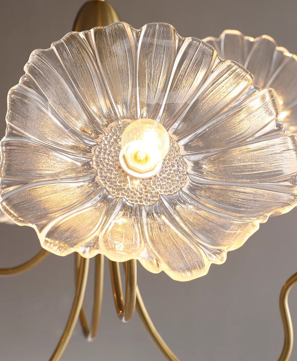 Kreative Lotusblatt-Deckenlampe im Retro-Stil