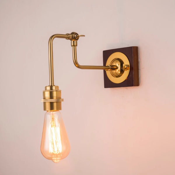 Japanese style vintage brass wall lamp