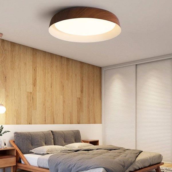 Deckenlampe für Schlafzimmer im japanischen Stil mit Holzmaserung