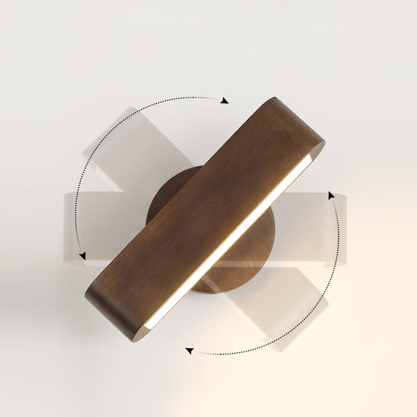 LED-Wandleuchte aus Massivholz