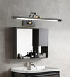 Retractable folding mirror wall lamp