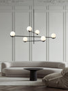 Lustre noir en forme de haricot magique long