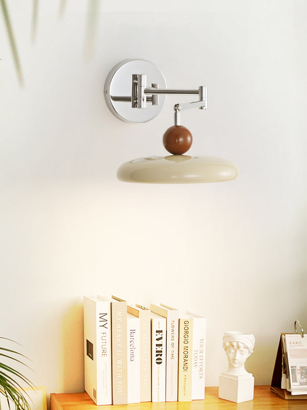 Applique murale créative à bras basculant en forme de soucoupe volante