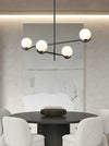 Lustre noir en forme de haricot magique long
