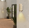 Gelbe Nachttisch-Wandlampe aus Travertin