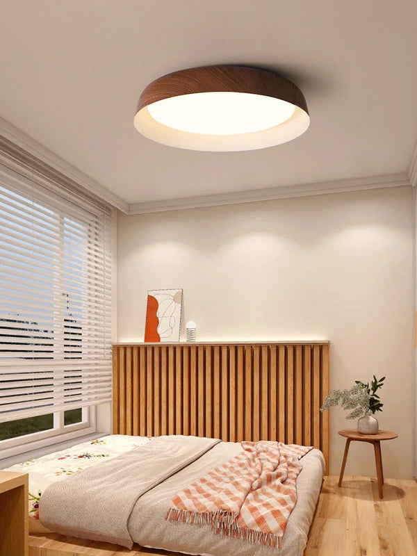 Deckenlampe für Schlafzimmer im japanischen Stil mit Holzmaserung