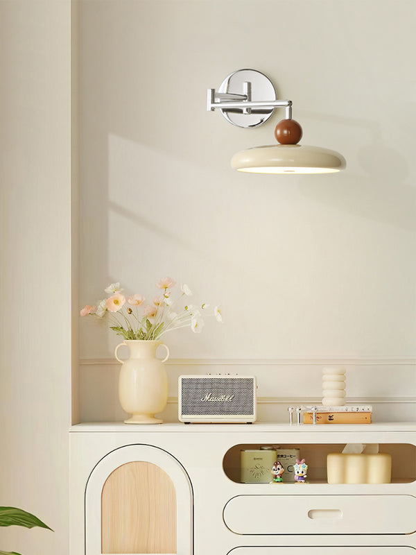 Applique murale créative à bras basculant en forme de soucoupe volante