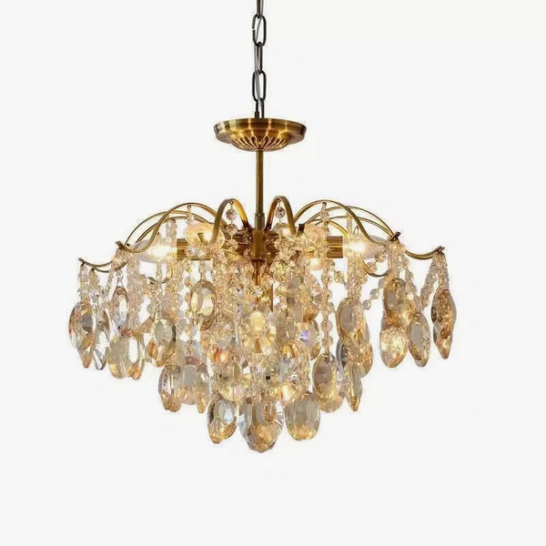 French retro glass chandelier