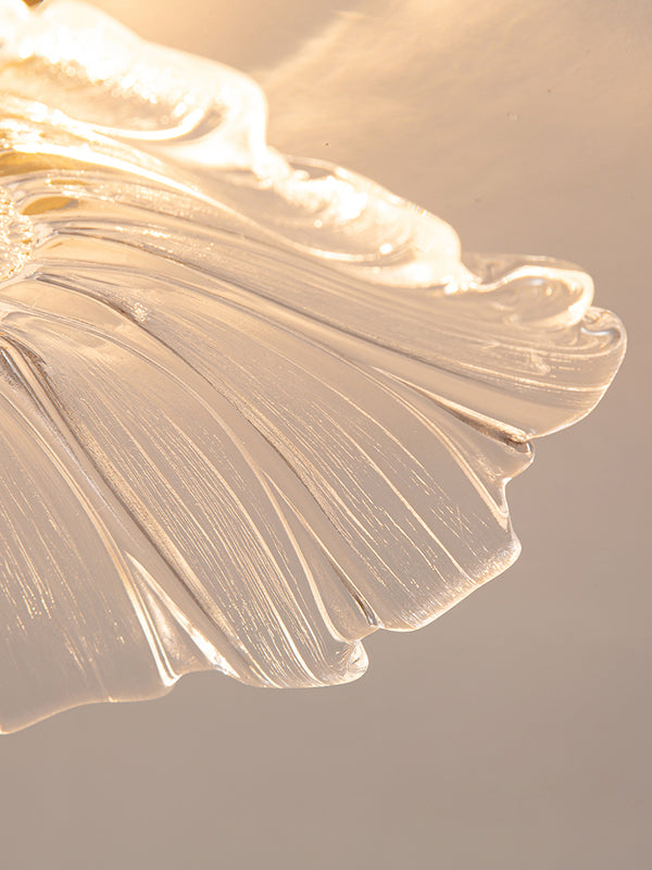 Lustre créatif en verre en forme de feuille de lotus